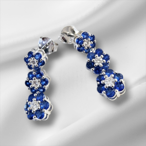 Orecchini in argento rodiato