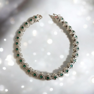 Bracciale in argento con zirconi