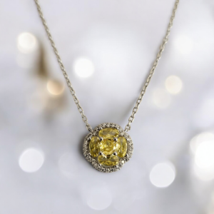 Collana in argento e zirconi