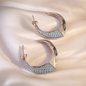 Orecchini "cerchi" in argento rose'