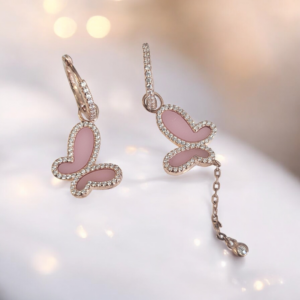 Orecchini "cerchi" in argento rose '