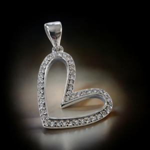 Ciondolo " cuore " in argento