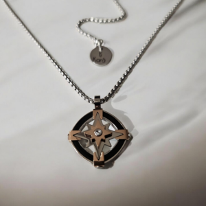 Collana uomo con Rosa dei venti