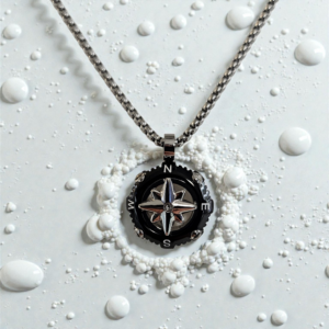 Collana uomo con Rosa dei venti