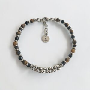 Bracciale uomo in acciaio con sfere