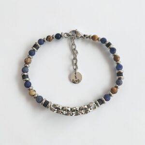 Bracciale uomo in acciaio e sfere