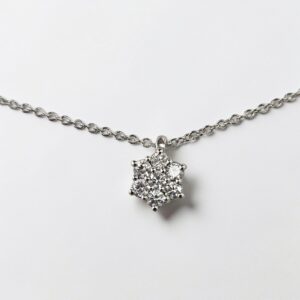 Collana "fiore" in oro 18kt  e diamanti