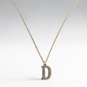 Collana Rebecca in oro 18kt con pendente lettera "D "