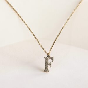 Collana Rebecca in oro 18kt con lettera " F "