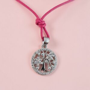 Ciondolo Albero della Vita in argento con cordoncino