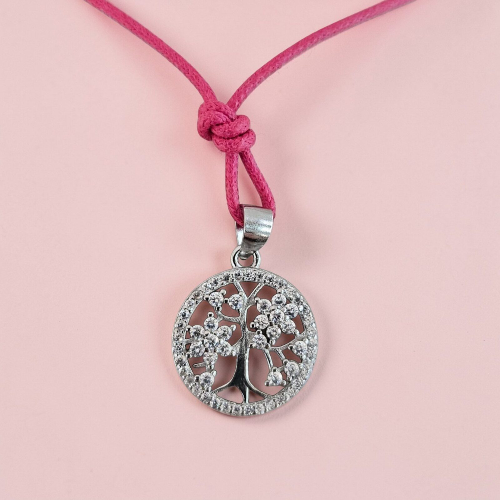 Ciondolo Albero della Vita in argento con cordoncino