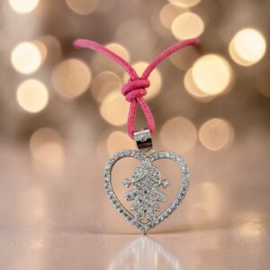 Ciondolo Cuore con bimba in argento