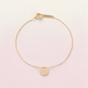 Bracciale in oro 18kt con medaglia simbolo infinito