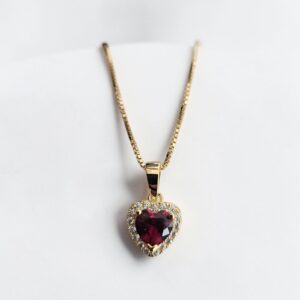 Collana cuore in argento dorato