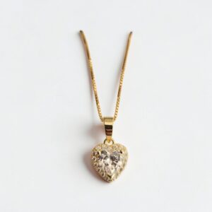 Collana cuore in argento dorato