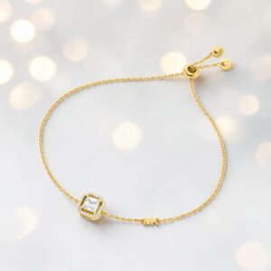 Bracciale Michael Kors Geometrico in Argento 925 Dorato con Zircone Taglio Princess – Stile Moderno e Femminile