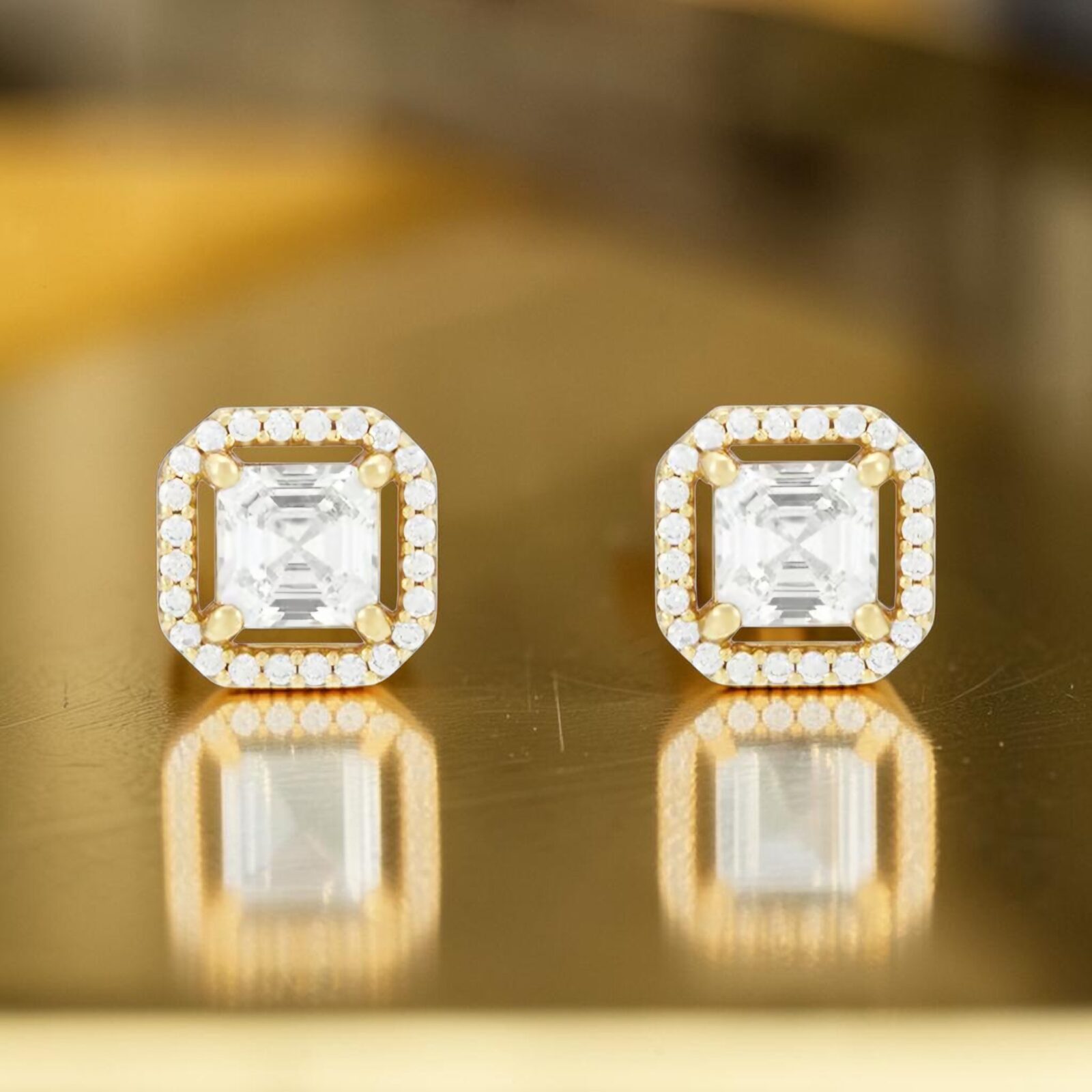 Orecchini Michael Kors Quadrati in Argento 925 Placcato Oro Giallo - immagine 3