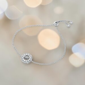 Bracciale Michael Kors in argento rodiato Minimal Chic