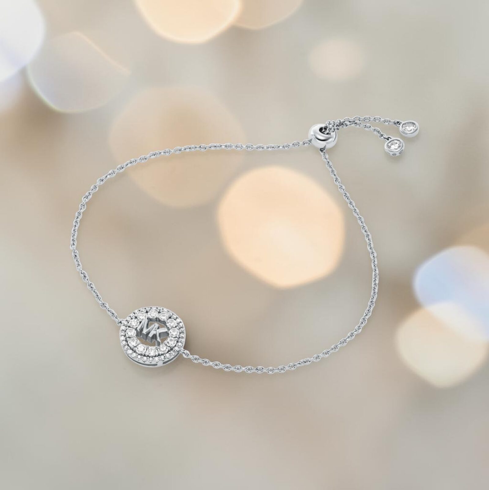 Bracciale Michael Kors in argento rodiato Minimal Chic