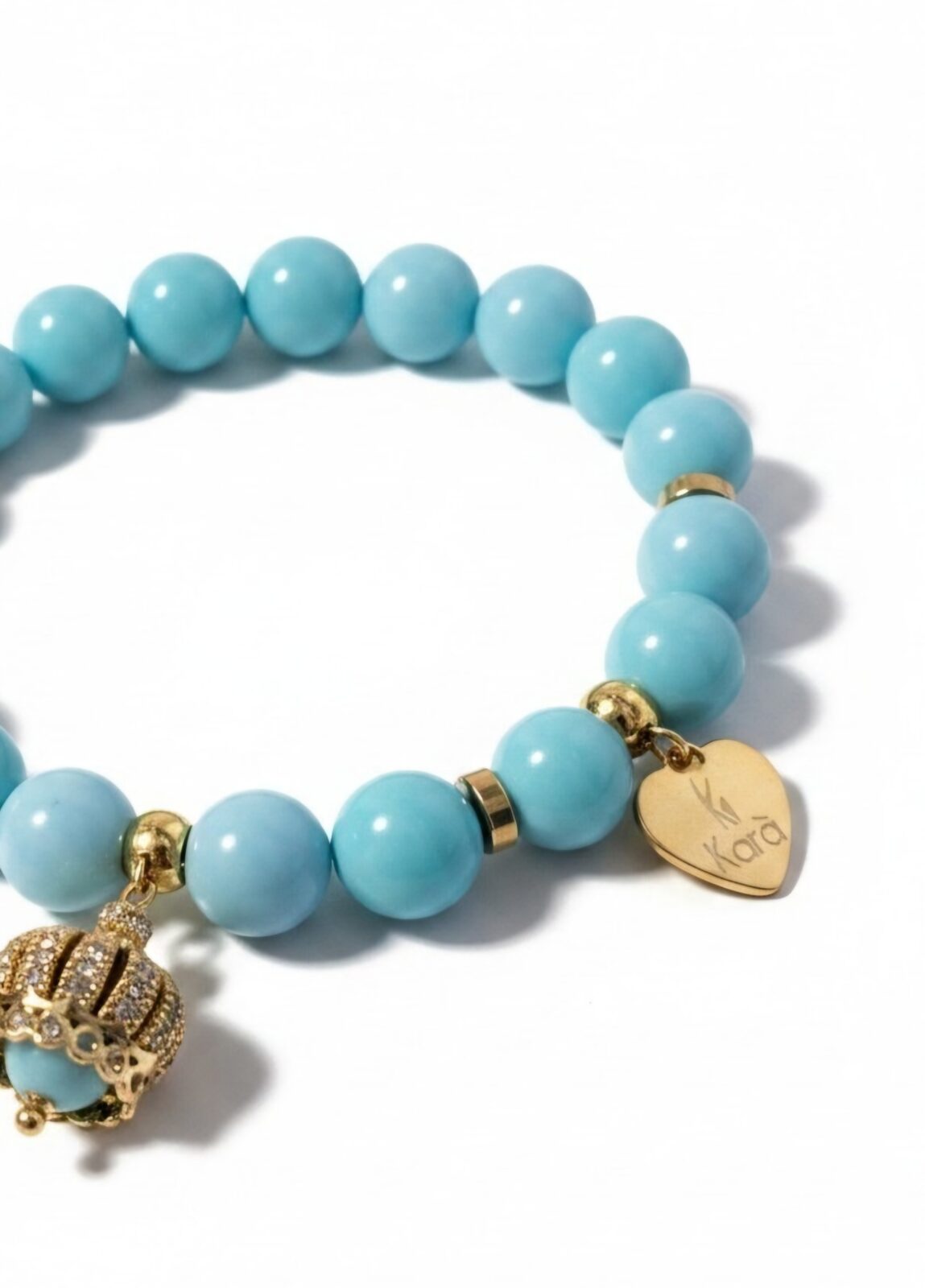 Bracciale " Kara' " con pietre naturali pasta di turchese - immagine 5