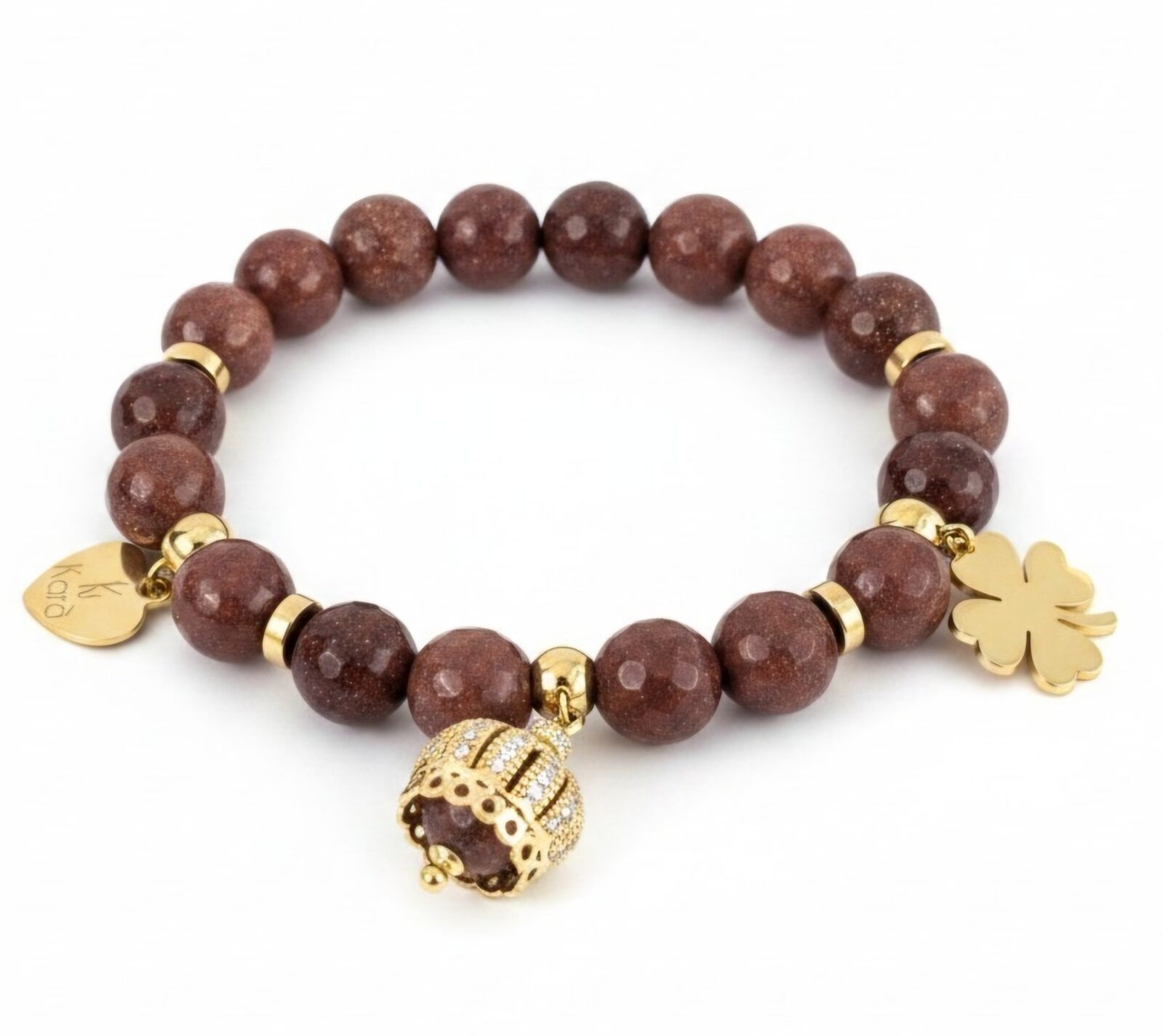 Bracciale " Karà " con pietre naturali Gold Stone